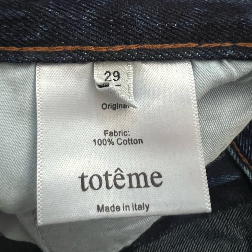 TOTEME Twisted Seam Straight Leg Ankle Jeans Medium Wash Size 29 - Picture 8 of 8